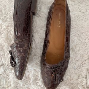 Ralph Lauren real alligator loafers